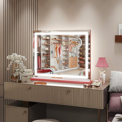FENNIO Vanity Mirror with Lights 23"x18", Lighted Makeup Mirror, Large Vanity - Image 6