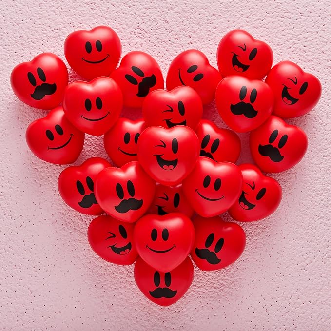 JOYIN 15 PCS Valentines Day Heart Shaped Stress Relief 3“ Balls - Image 4