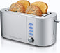 Elite Gourmet ECT4123 Long Slot 4 Slice Toaster, Extra Wide 1.5" and 5.1" Deep by EliteGourmet