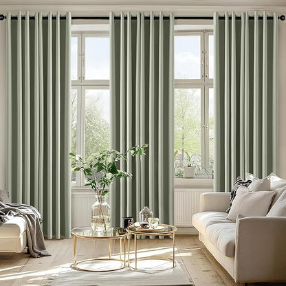 MIULEE Sage Green Blackout Curtains - Image 6