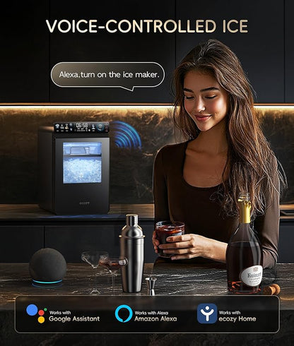 ecozy Nugget Ice Maker Countertop, Smart Pebble Ice Machine - Image 7