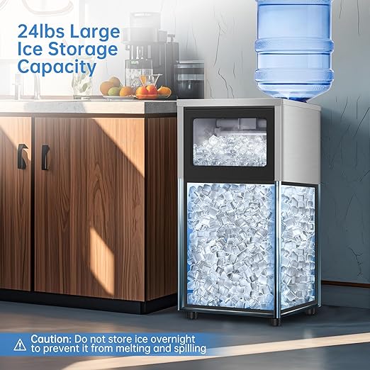 Commercial Ice Maker Machine 150 Lbs/24H, 30 Lbs Ice Bin, Undercounter Ice - Image 4