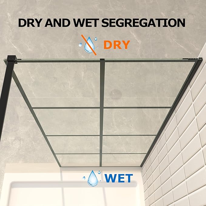 Mainzel 30" W x 76" H Fixed Shower Glass Panel, Frameless 3/8" ANSl Tempered - Image 6