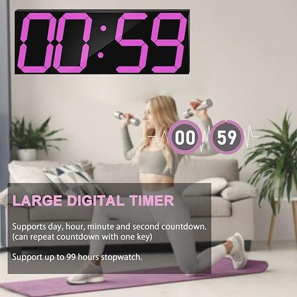 CHKOSDA LED Large Digital Wall Clock, Oversize Wall Clock - Image 4
