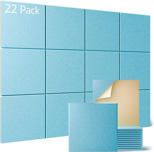 Sonicism 22 Pack Acoustic Wall Panels by Sonicism
