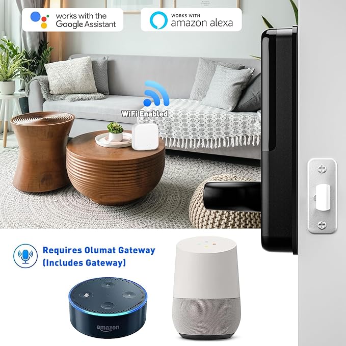 Smart Door Lock with WiFi Gateway, Keyless Entry Door Lock with Handle - Image 4