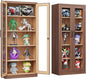 Metal Storage Cabinet with Lock and Glass Doors, Glass Display Cabinet by SISESOL