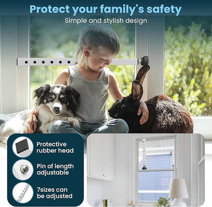 Gadgetzan 1 Pack Window Security Bars Adjustable 11"-18", Portable Short - Image 3