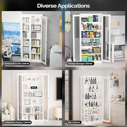 VINGLI Lockable Display Cabinet - Image 7