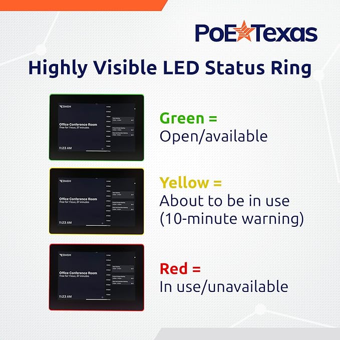 PoE Texas 8" Conference Room Scheduler - Image 5