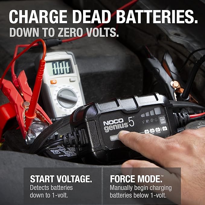 NOCO GENIUS5: 5A 6V/12V Smart Battery Charger – Automatic Maintainer, Trickle - Image 3