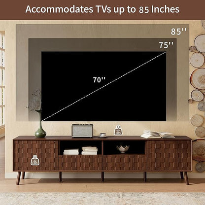 Virubi Mid-Century Modern TV Stand, Entertainment Center - Image 5