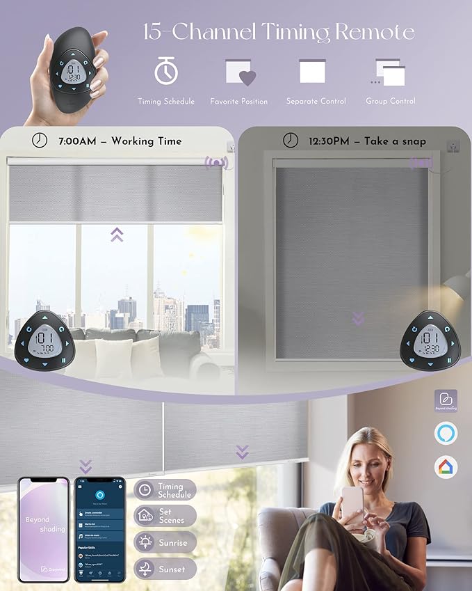 Graywind Motorized Silky Light Filtering Shades Compatible - Image 4