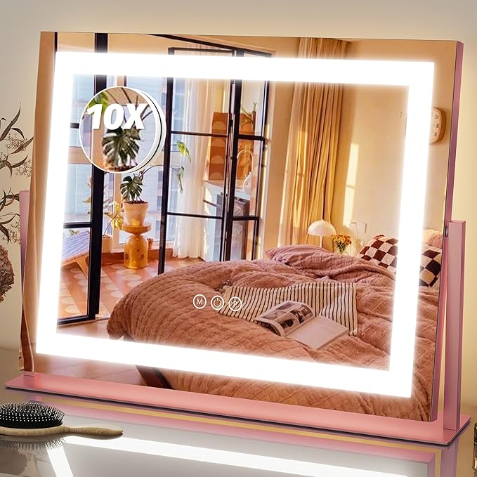 FENNIO Vanity Mirror with Lights 22''x18'' Makeup Mirror with Lights, Lighted by FENNIOLEDMIRRORS