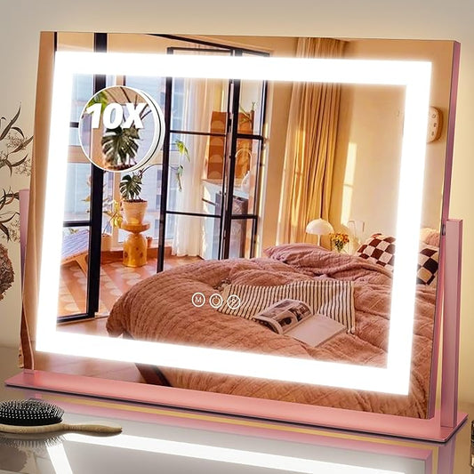 FENNIO Vanity Mirror with Lights 22''x18'' Makeup Mirror with Lights, Lighted by FENNIOLEDMIRRORS