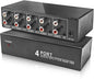 3.5mm Aux + RCA L/R Audio Splitter 1 in 4 Out, BolAAzuL 4-Way Stereo Audio by BolAAzuL