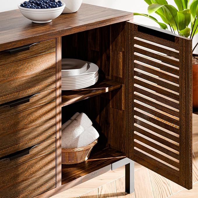Bme Millie Premium Solid Wood Sideboard Storage Cabinet - Image 4