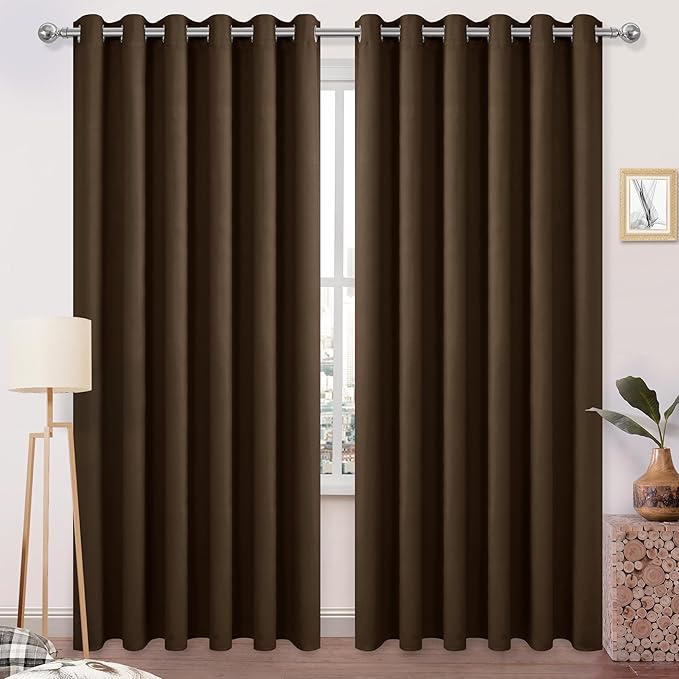 DWCN Blackout Curtains 84 Inches Long, Room Drakening Drapes by DWCN