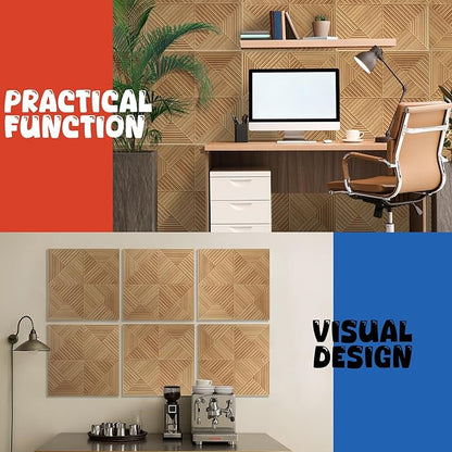6 Pack Large Acoustic Panels, 23.6 x 23.6 Inches Soundproof Wall Panels - Image 9