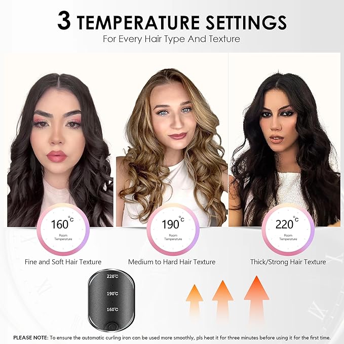 LA MAESII Automatic Rotating Curling Iron, Hair Curler - Image 2