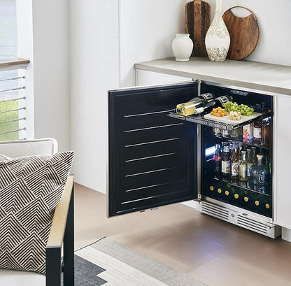 Zephyr Presrv 24 Inch Outdoor Wine Fridge & Beverage Refrigerator Single Zone - Image 9