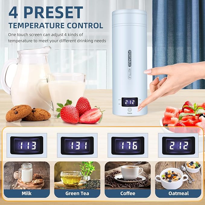 Travel Electric Kettle Portable Small Mini Tea Coffee Kettle Water Boiler - Image 3