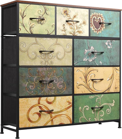 WLIVE 9-Drawer Dresser, Fabric Storage Tower by WLIVE