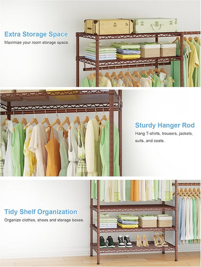 Ulif E11 Heavy-Duty Garment Rack, Metal Freestanding Clothes Rack and Closet - Image 6