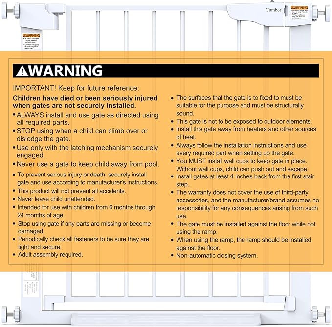 Cumbor 2 Pack 29.7-54.2" Baby Gate - Image 8