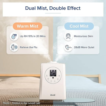 LEVOIT Humidifiers for Bedroom Large Room Home, 6L Warm and Cool Mist - Image 3