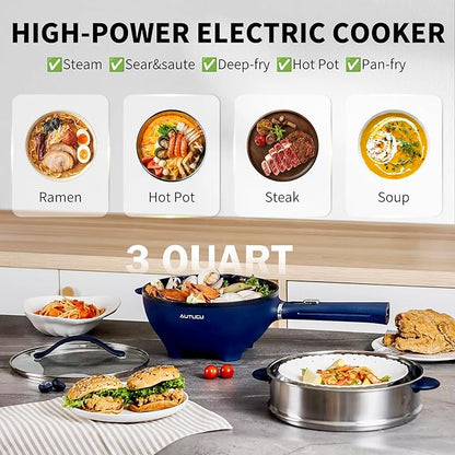3-Quart Electric Hot Pot & wok Nonstick - Image 2