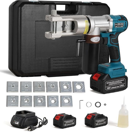 Electric Hydraulic Cable Lug Crimping Tool 8 AWG to 500 MCM Rechargeable by MMNZE