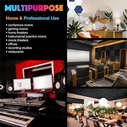 Acoustic Panels 12 Pack Soundproof Wall Panels, High-Density Wall Decoration - Image 7