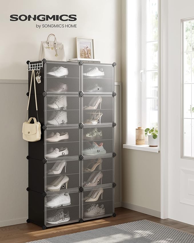 SONGMICS Shoe Rack Organizer, 10-Tier Shoe Storage Cabinet - Image 2