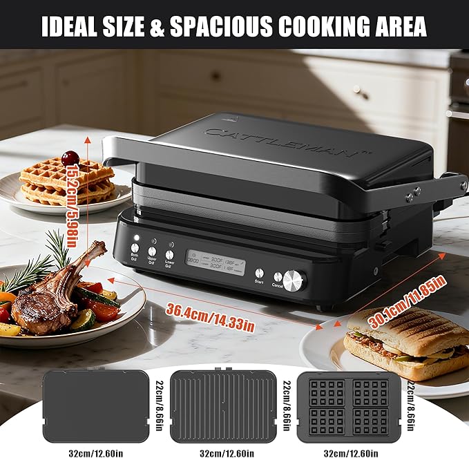 CATTLEMAN Panini Grill Press Sandwich Maker - Image 7