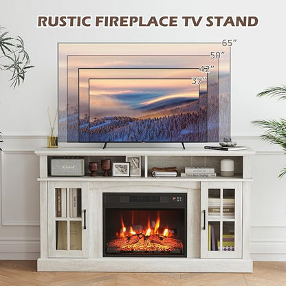 SIMOE Electric Fireplace TV Stand, 58 Inch Modern Console - Image 5