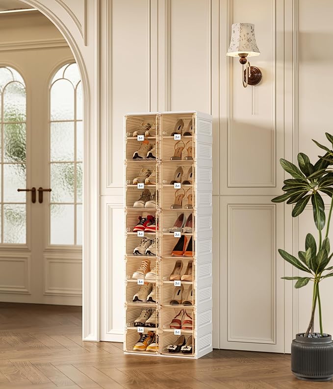 ANTBOX Shoe Organizer Storage Box, Portable Folding Shoe Rack - Image 4