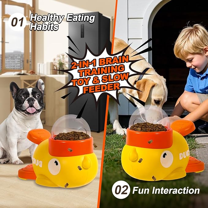 Interactive Dog Toys Food Puzzle Slow Feeder, Cat Treat Dispenser Toy - Image 3
