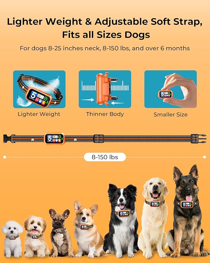 2 Pack Anti Dog Bark Collar for Large Medium Small Dogs, 1s Fast Stop Barking - Image 6