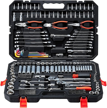 VEVOR Mechanics Tool Set, 314-Piece Mechanic Tool Kit, 1/4 in, 3/8 in, and 1/2 by VEVOR