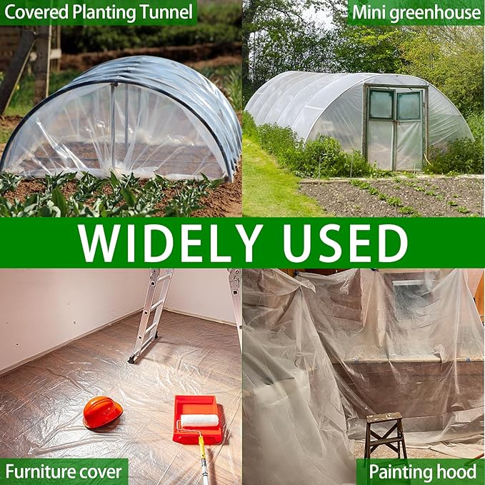 Greenhouse Plastic Sheeting, 6 Mil 13×26ft Clear Greenhouse Film, Heavy Duty - Image 4