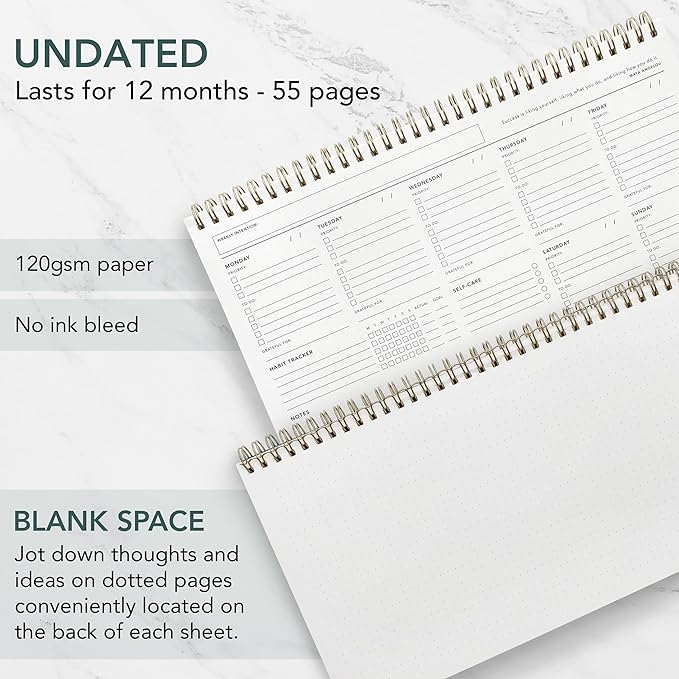 Zen & Flow - Undated Weekly Planner, Dashboard Desk Pad, To Do List Notepad - Image 4