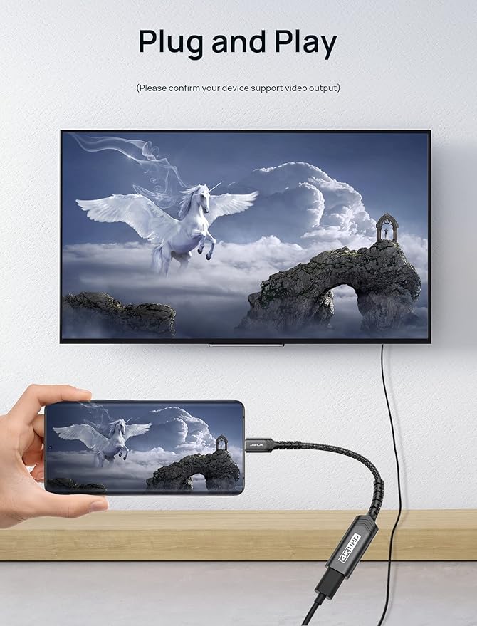 JSAUX USB C to HDMI Adapter, 4K USB Type C to HDMI Female Adapter Compatible - Image 3