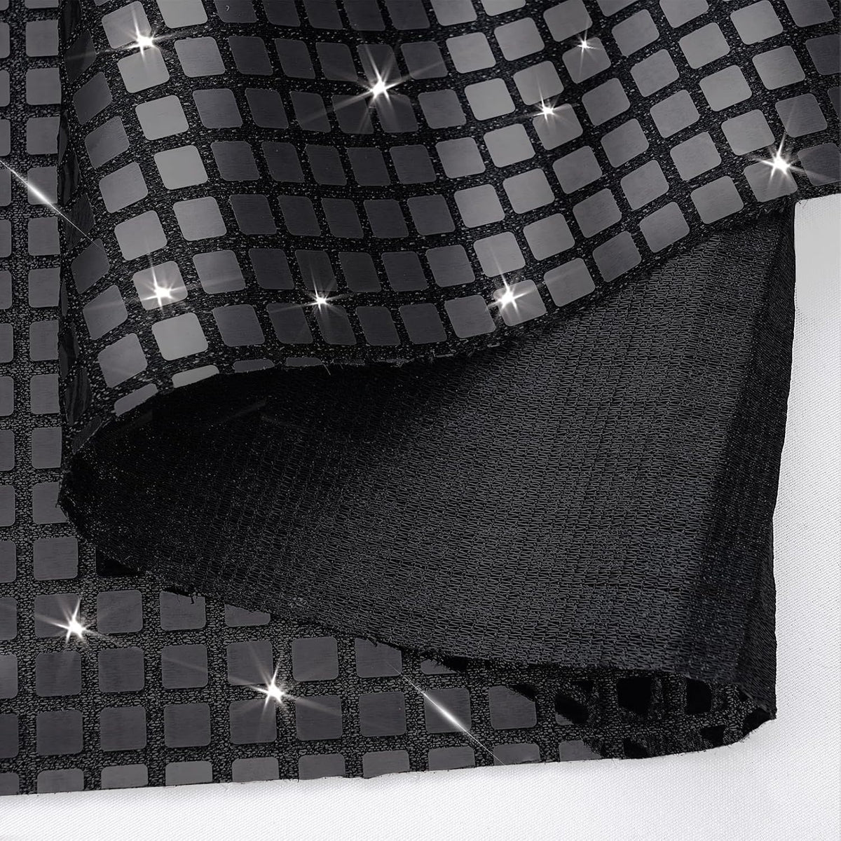 Disco Party Table Runners 6 Packs 12 x 72 Inches - Black Sequin Table Runners...