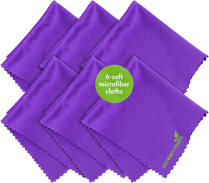 Screen Mom Screen Cleaner Purple Microfiber Cloths - Image 2