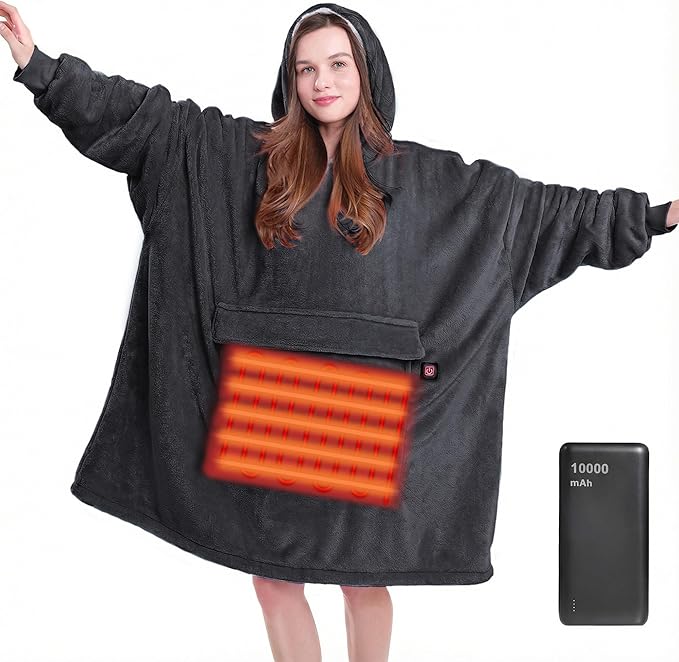 MAXEVE Heated Wearable Blanket Hoodie by MAXEVE