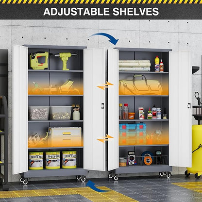 Metal Rolling Storage Cabinet-74.6” Tall Steel File Cabinets - Image 4