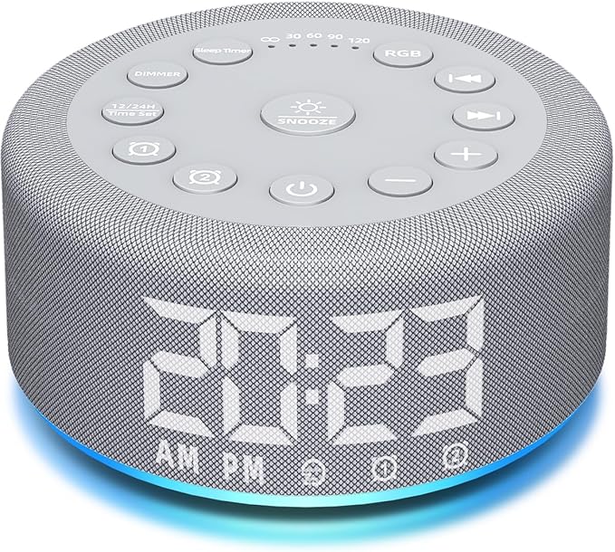 Sound Machine Alarm Clock Brown Noise White Noise Machine Night Light by Hushingwhitenoisemachine