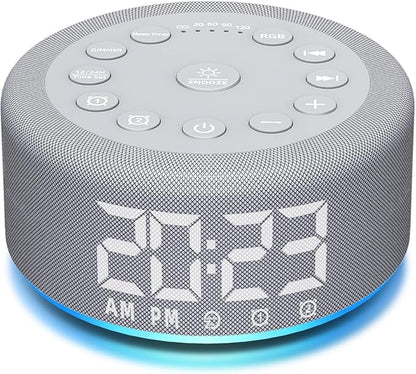 Sound Machine Alarm Clock Brown Noise White Noise Machine Night Light by Hushingwhitenoisemachine