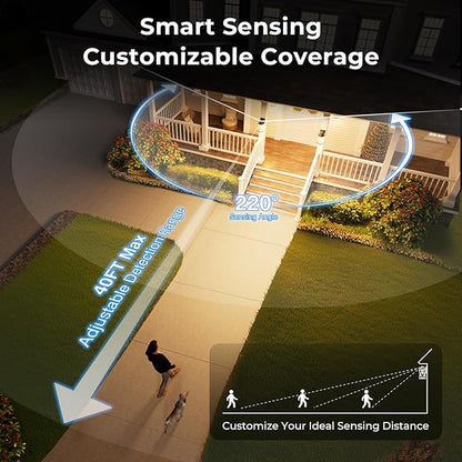 VIANIS Advanced Motion Sensor Light Outdoor, Large Bronze Exterior Lighting - Image 4